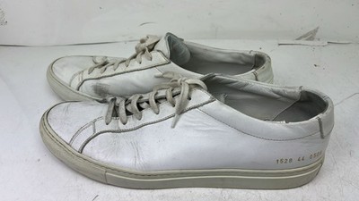 Common Projects Achilles Low 44 Weiß Leder Original Box Schnürsenkel Sneaker