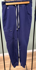 Figs Zamora Jogger Scrub Pant Navy Blue Drawstring Medical Women's Small