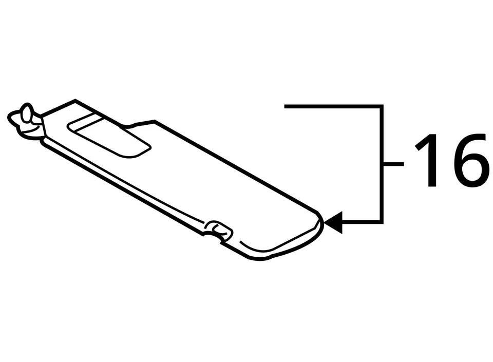 Espejo parasol izquierdo Toyota Sienna 2000-2003 para conductor AZ4M3 Foto 4 de 4