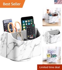 Leather 360 Rotatable Remote Control Holder,Nightstand TV Remote Caddy,Office...