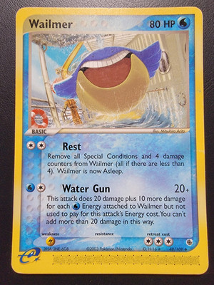 Wailmer 48/109 Ruby and Sapphire Regular Pokemon Tcg MP