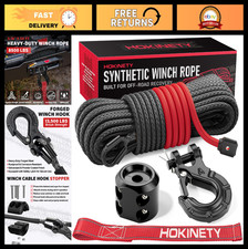 Synthetic Winch Rope Kit 316 X 50 8500 Lbs Cable For Atv Utv Off-road - Hook