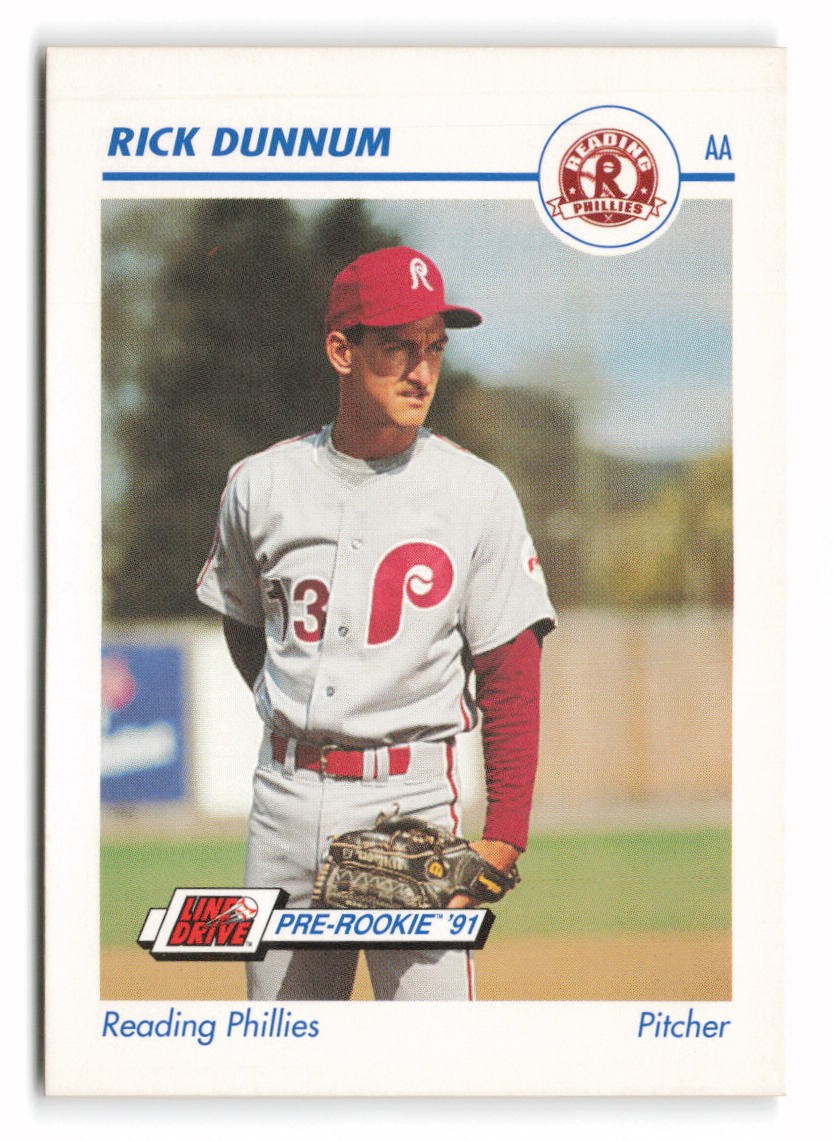 1991 Line Drive AA #508 Rick Dunnum Reading Phillies