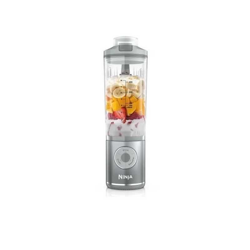 Blender portable Ninja Blast Max argent pour smoothies frais au bureau et au sport