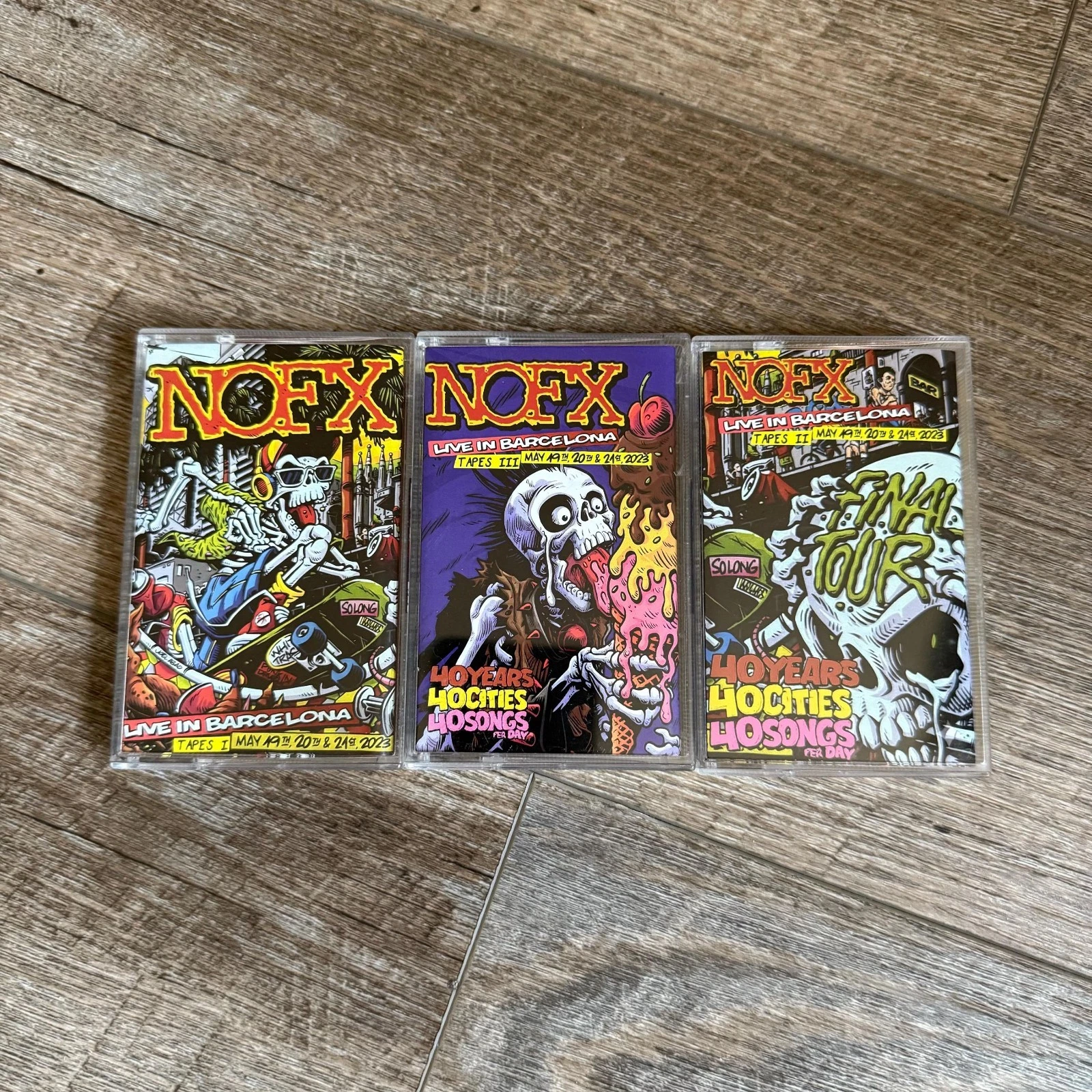 NOFX Live In Barcelona CASSETTE TAPE Boxset (3 Cassettes +