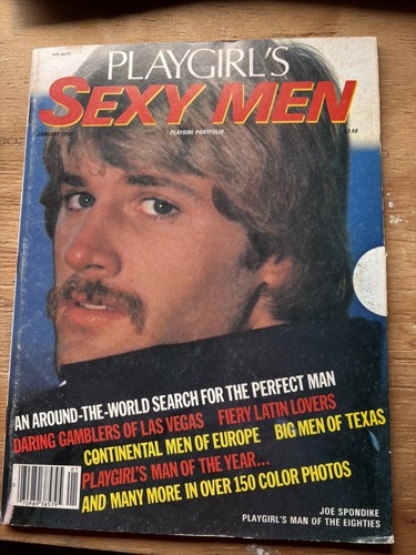 Playgirls Sexy Men January 1982 Joe Spondike Rare Issue Unsealed Gay Interest - Picture 1 of 2