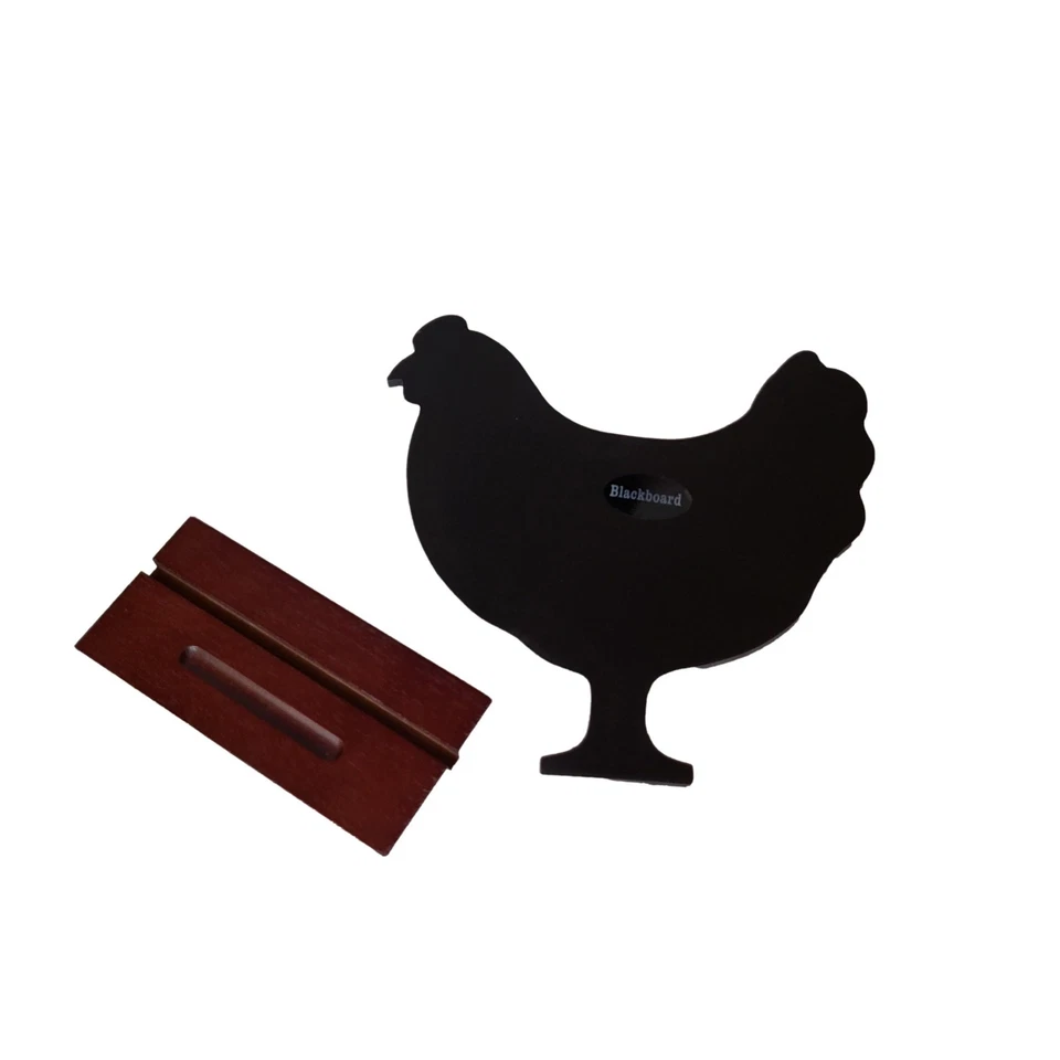 Black Rooster Chalkboard Message Board Wall-Mount Standing Erasable Memo Boards - Image 4 of 4