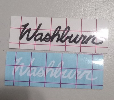 Washburn Headstock Logo - Vinyl Die Cut Decal Guitar Project Replacement