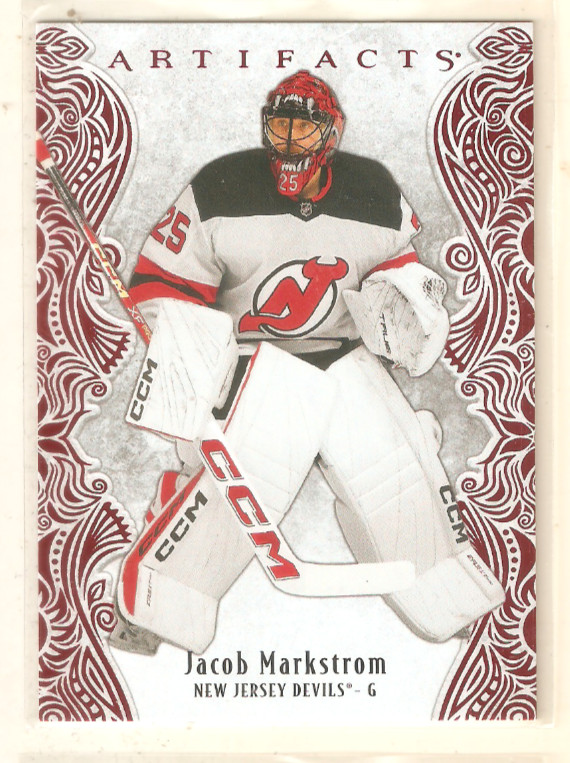 Jacob Markstrom 2025-26 UD Artifacts Ruby Parallel #49 Devils 532/599