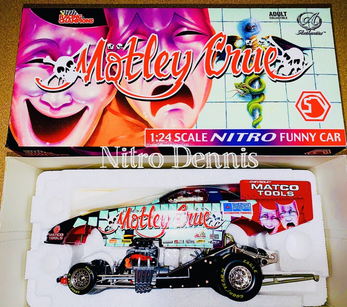 NHRA Jim Epler 1:24 Diecast NITRO Funny Car MOTLEY CRUE Drag