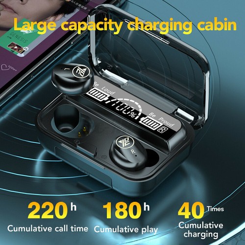M16 Earbuds Headset LED Display IPX7 Waterproof Sport Earphones for bluetooth