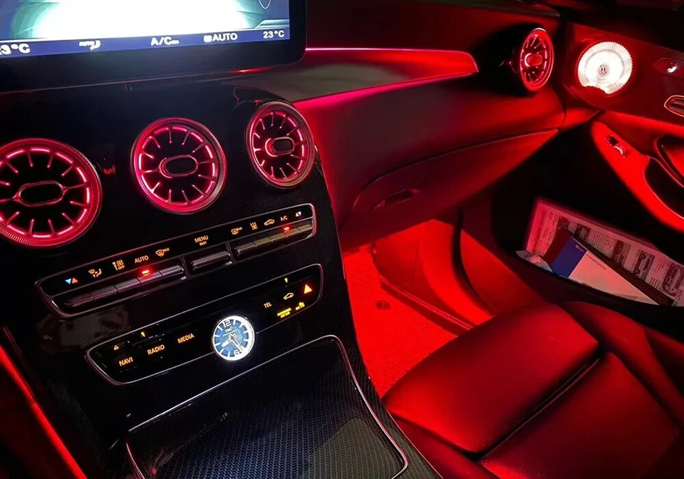 Interior Trim Set For Mercedes Benz W205 C-Class Atmosphere Ambient Light 2015+ - Image 4 of 4