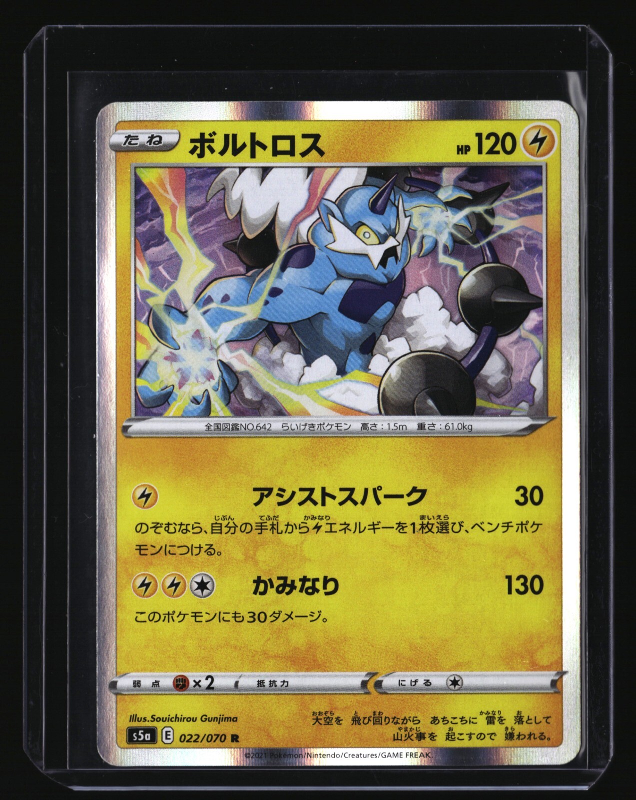 Pokemon Japanese THUNDURUS 022/070 Holo (s5a Matchless Fighter) NM/Near Mint