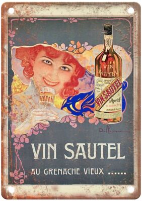 DELLEPIANE Vin Sautel au grenache vieux Liquor Poster Retro Look Sign E822