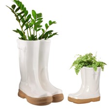 Large Small Welly Boot Planter Indoor Outdoor Flower Plant Pot Home Decor Gift