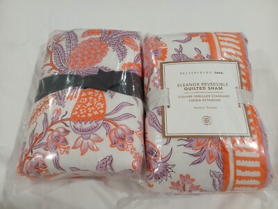 Pottery Barn Teen Standard Quilted EleanorReversible PillowSham Floral Set of 2