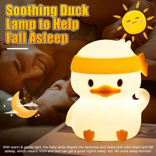 Duck LED Night Light 6 Cute Color Changing Dimmable for Bedroom USB Rechargeable - Picture 9 of 11
