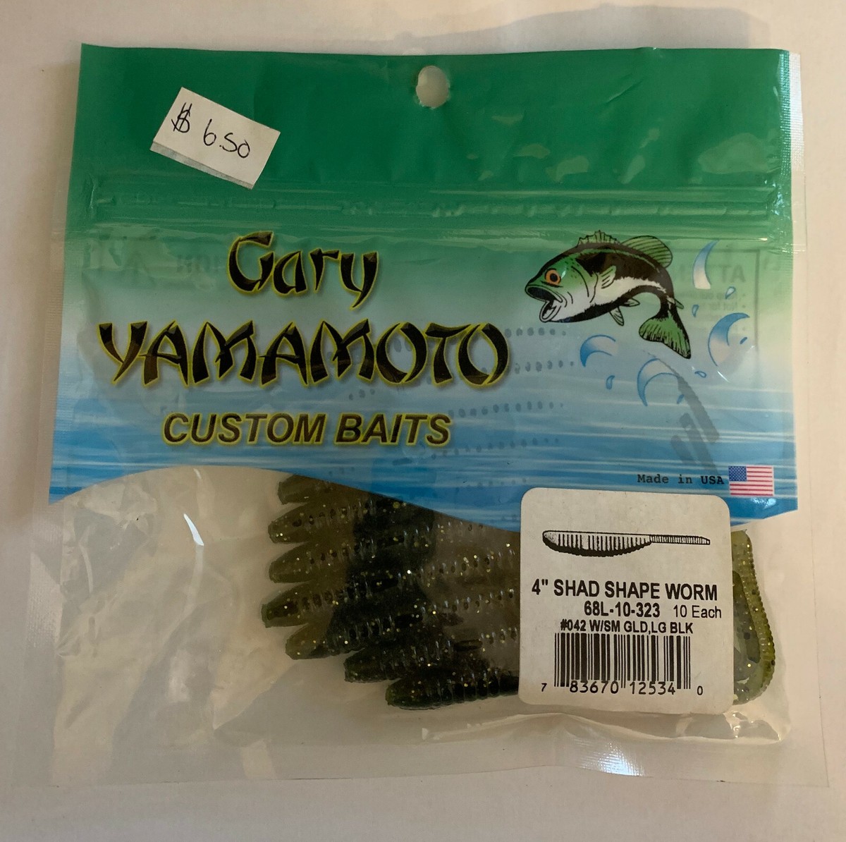 Gary Yamamoto Shad Shape Worm 18パックセット Gary Yamamoto Shad Shape Worm Bass Fishing Lure — Discount