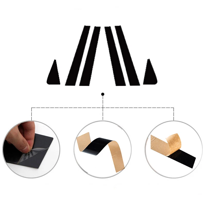 Глянцевые черные стойки стойки отделки подходят для Suzuki SX4 хэтчбек 2006-2013 - Изображение 2 из 4