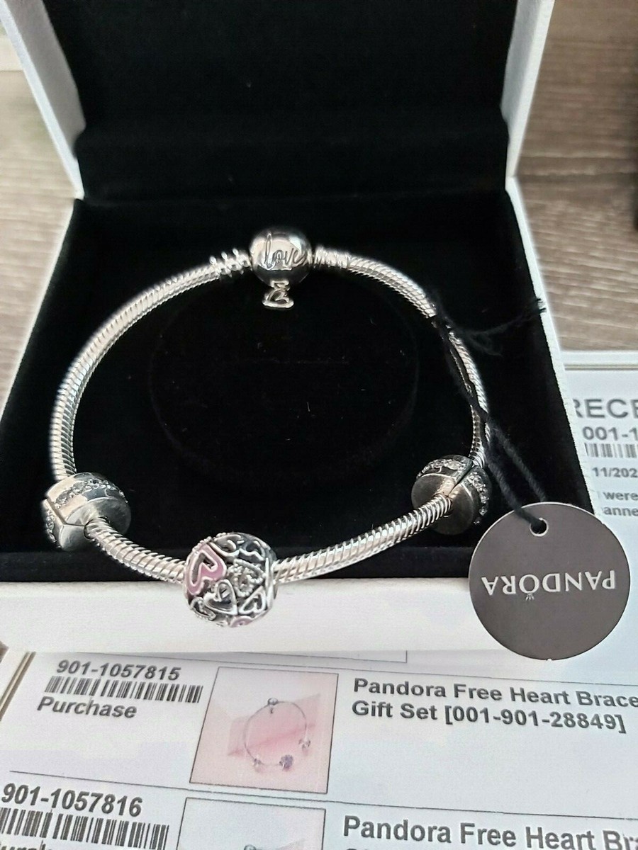 Authentic Pandora Limited Edt *RETIRED* Free Heart Bracelet Gift