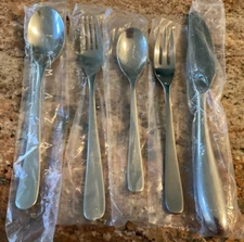 Yamazaki Stainless APPEL  5 Piece Place Setting (s) EUC Flatware China Haataja
