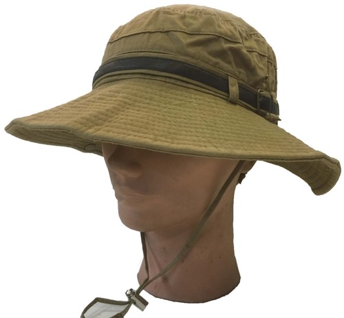 Cotton Military Boonie Fishing Hunting Safari Outdoor Bucket Jungle Cap Hat - Picture 6 of 8