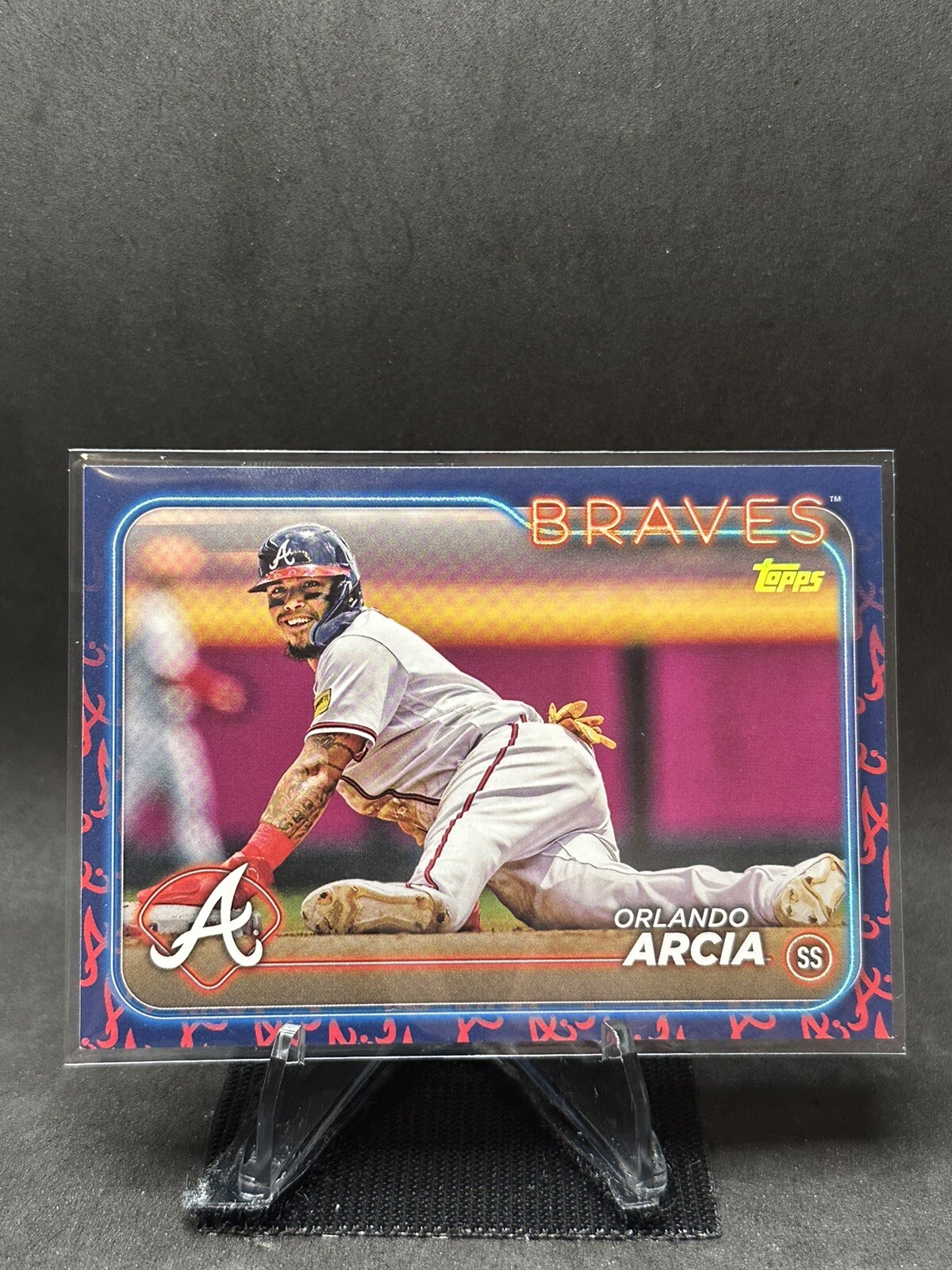 2024 Topps Series 1 Orlando Arcia Team Color Variation SSP Atlanta Braves #88 🔥