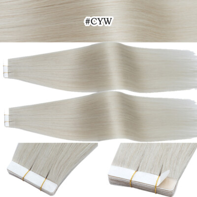 90 Stück Tape In Human Hair Extensions 100% Echthaar Remy Haarverlängerung 9A