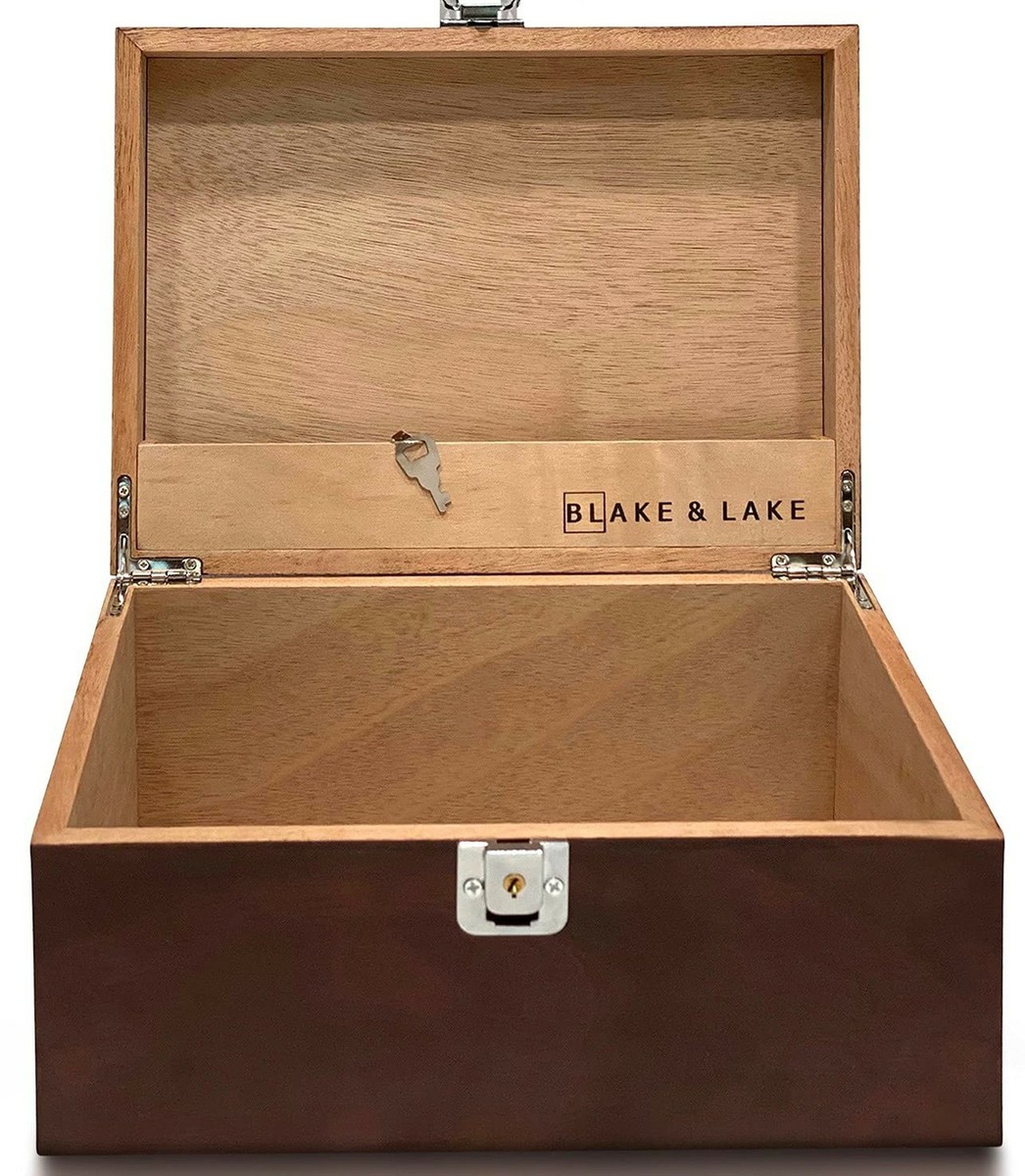 Wooden Combination Lock Safe