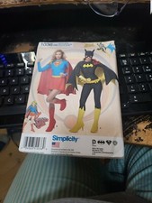 Uncut Simplicity Misses 6-14 DC Comics Batgirl  Supergirl Costumes Pattern 1036