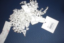 Beautiful Les ACCESSOIRES Bridal White Wedding Hair Comb NEW RV 285.50