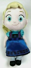 The Disney Store Frozen Movie Elsa Doll Plush Stuffed Big Eyes Baby Toddler 12"