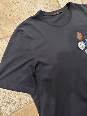 LOUIS VUITTON BLEACH加工グレー Tシャツ Louis Vuitton XXL T-Shirt: Patchwork Design