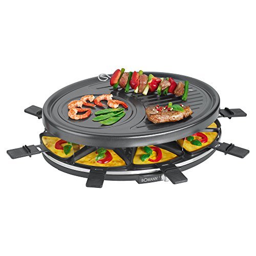 BOMANN RG 2279 CB 622791 schwarz Raclette mit heißem Stein 1400 Watt