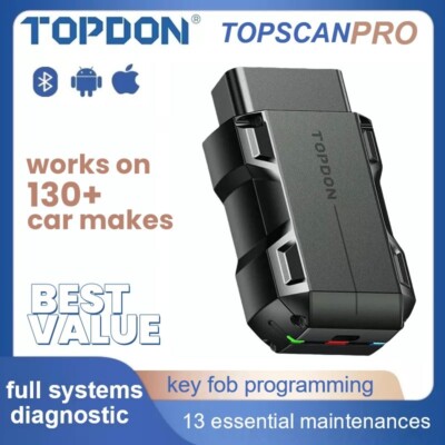 2025 TOPDON Topscan PRO Key Programming Immobilizer Diagnostic Scanner Wireless