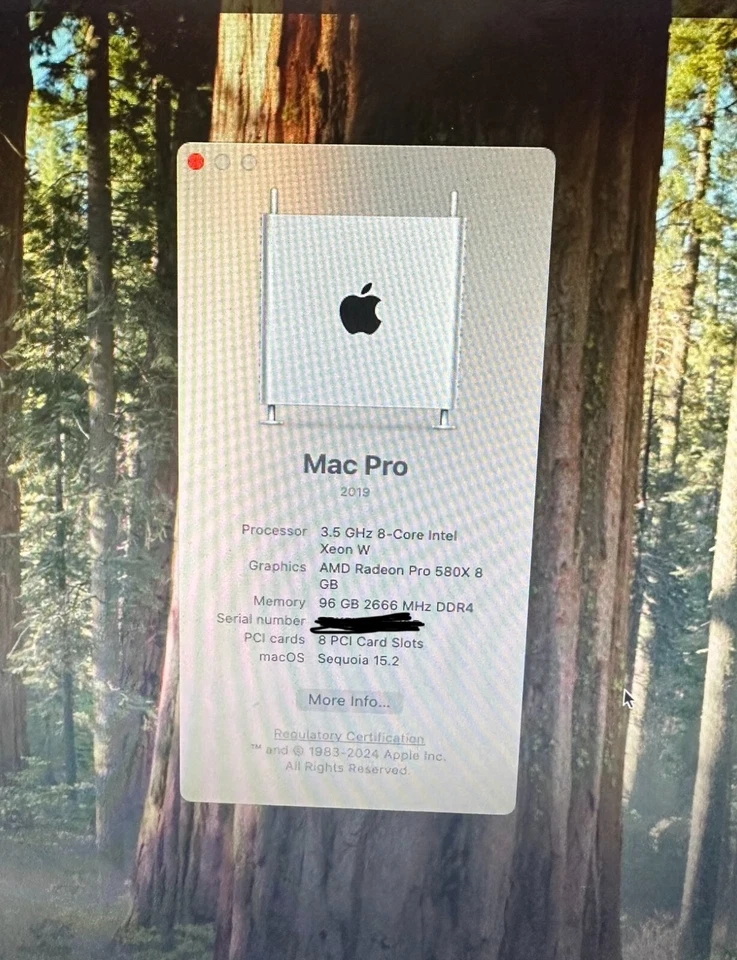 🔥🔥🔥 Mac Pro Tower 3.5 GHz 8-Core 96GB RAM 8TB SSD Radeon Pro 580X 8GB - Image 4 of 4