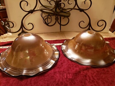 TODD PHILLIPS SIGNED TWO HAND BLOWN ART GLASS HANGING LIGHT FIXTURE BY QUOIZEL 