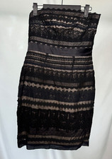 Cynthia Steefe Black Lace Strapless Dress Size 2
