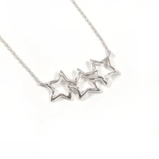 TIFFANY&Co. Necklace Triple star Silver925 Women Accessories Jewelry