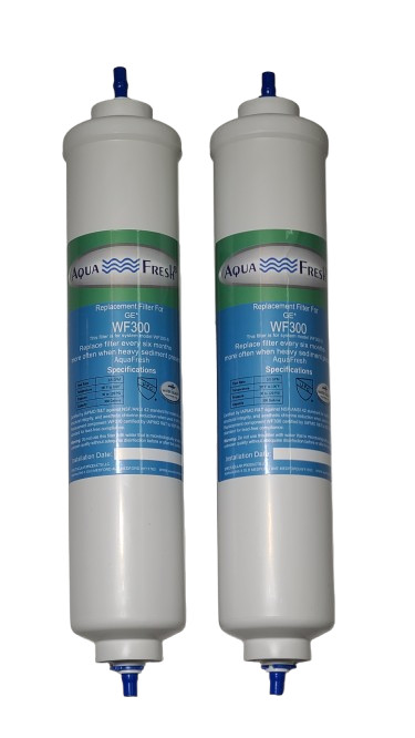 Aqua Fresh WF300 For GE GXRTDR In-Line Icemaker Refrigerator Water Filter 2-Pack