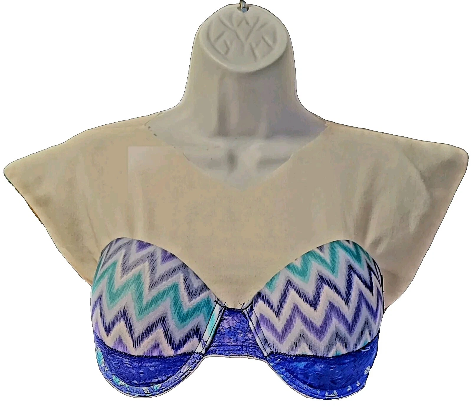 Fruit of the Loom 条纹文胸和胸罩套装女士没有复古