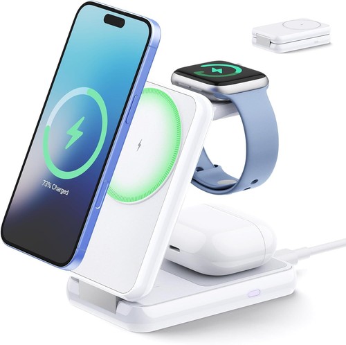 3 in 1 Foldable Wireless Charging Station Magnetic Charger, Travel Stand - Bild 2 von 9