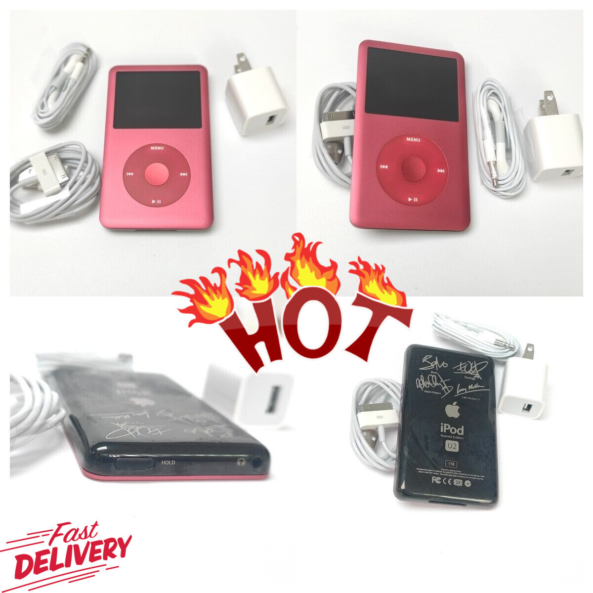 【美品】iPod Classic 第7世代 U2モデルver 256GB U2 Red Black Apple iPod Classic 7th Generation 256GB 512GB 1TB 2TB