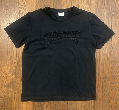 Vetements Hiver 2021 Baseball Logo Embroidered Cotton Tshirt Adult