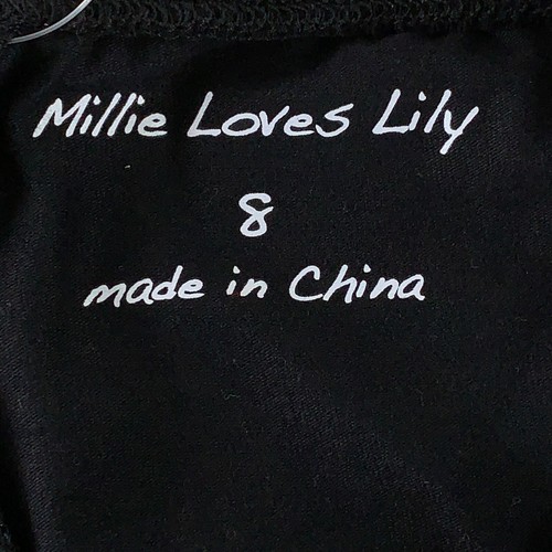 Millie Loves Lily Girls Size 8 Black Pull On Ruffled Hem Pants NWT - Picture 2 of 5