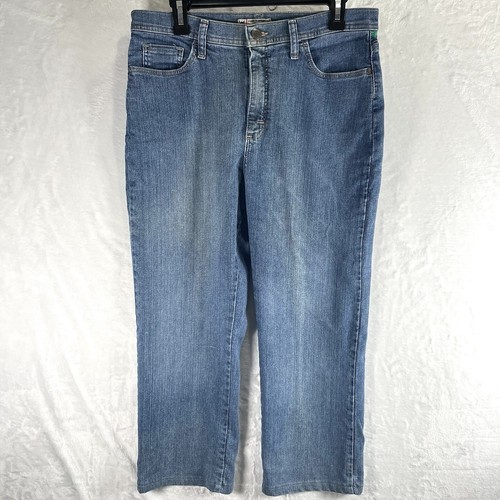 Jeans donna Lee taglia 12 W32xL24 blu vestibilità classica gamba dritta in vita