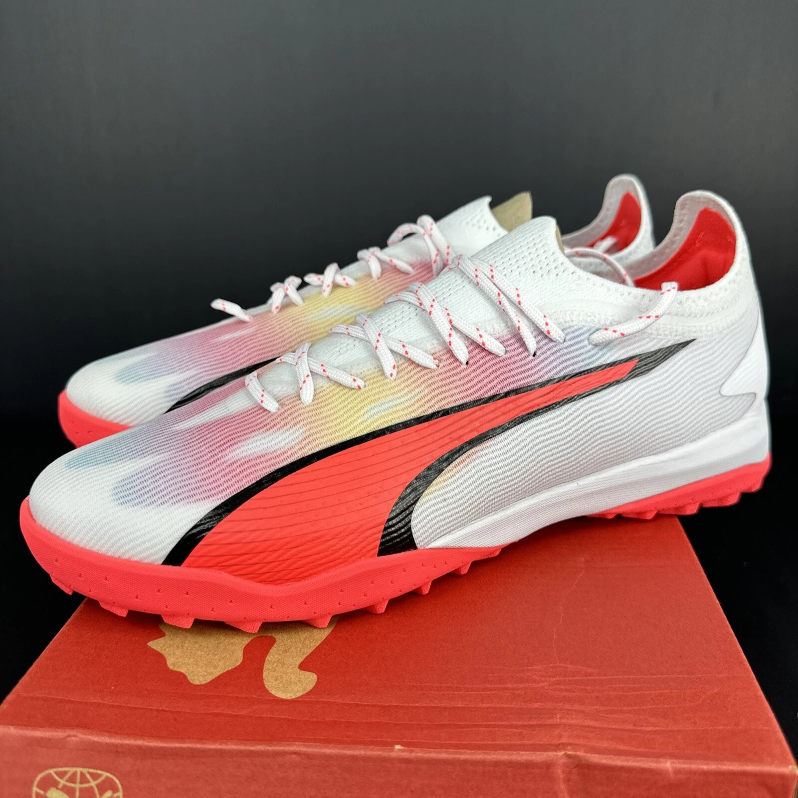 Scarpe da ginnastica Puma Ultra Ultimate Cage Turf Soccer uomo bianche misura 11