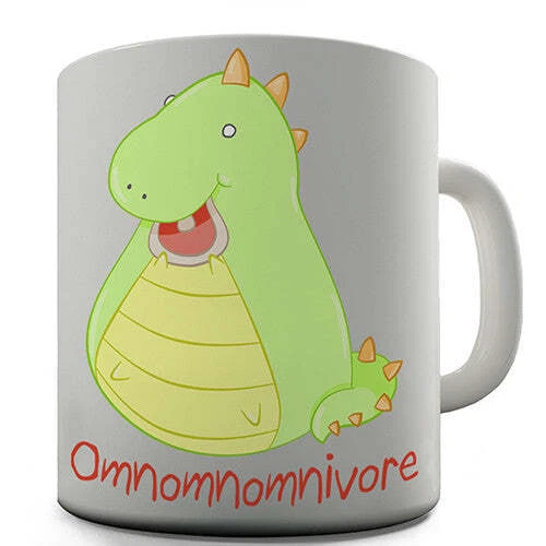 Omnomnomnivore Dinosaur Novelty Mug - Picture 1 of 1