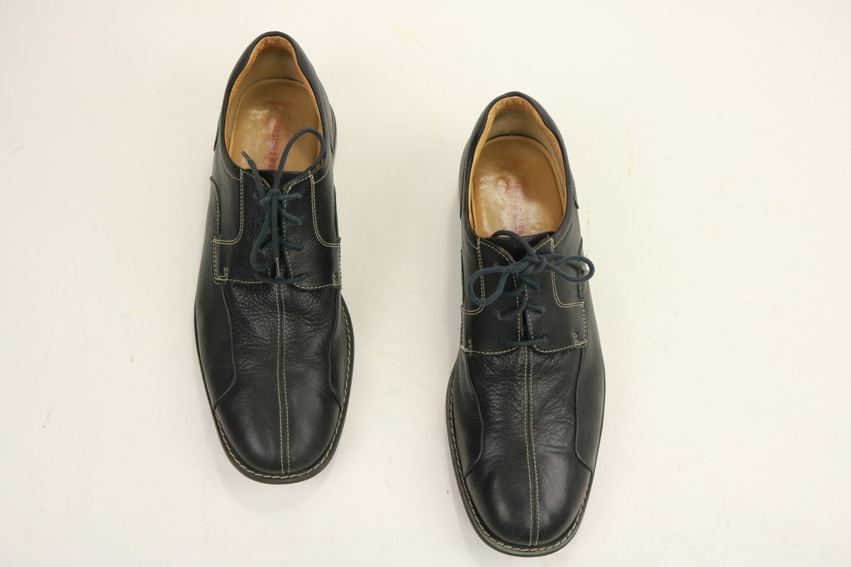 Johnston & Murphy Shuler Bicycle toe Oxford Black Leather WIDE Johnston & Murphy Schuler Oxford Bicycle Toe Mens Sz 9m  main image 4
