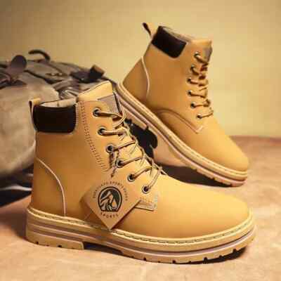 New Edition Motorcycle Boots Shoes  Urban Lace-Up Thick Sole Work Sz 12.5